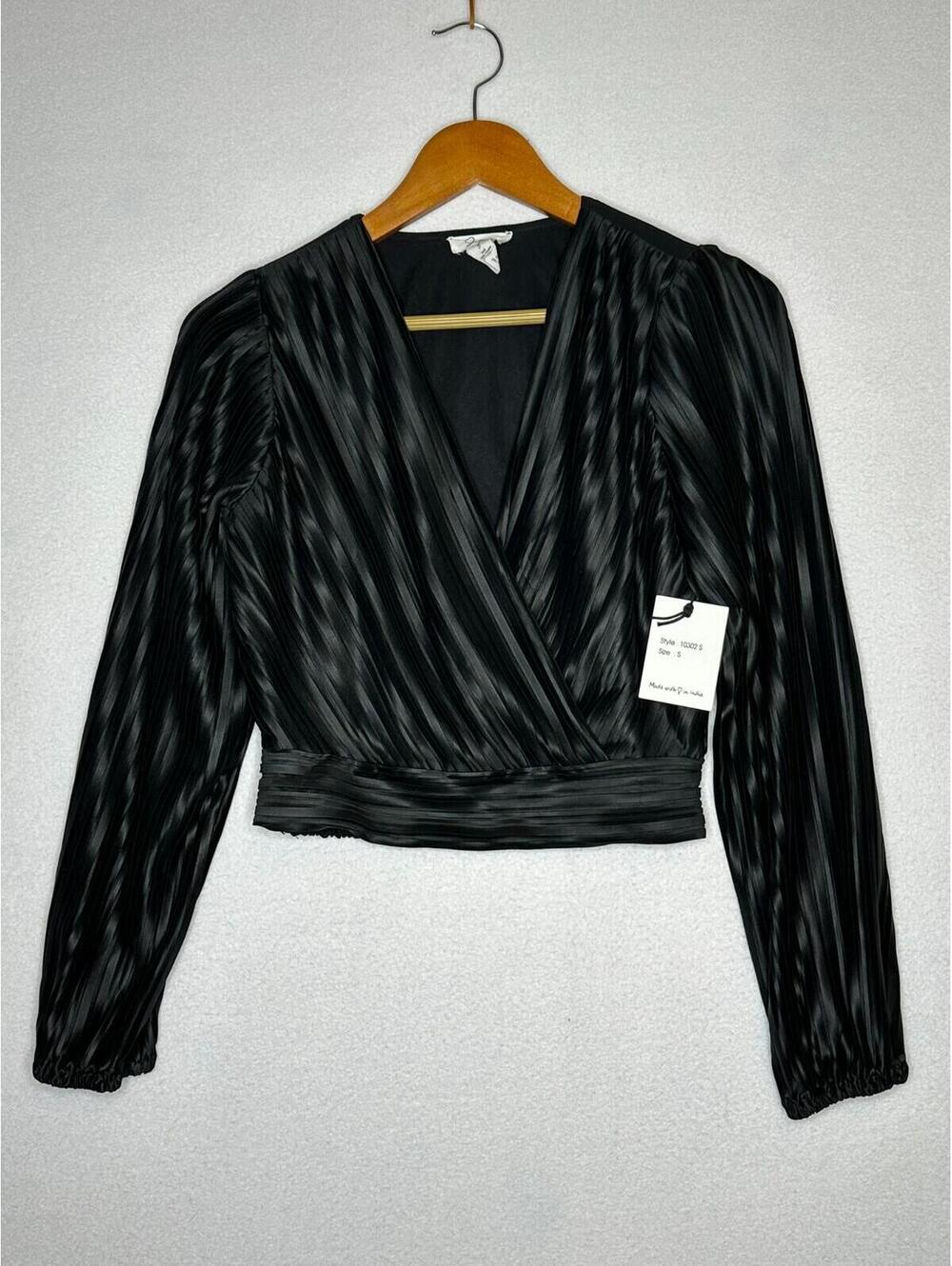 JAPRA NWD Black Blouse Super Fun Women's Size Small